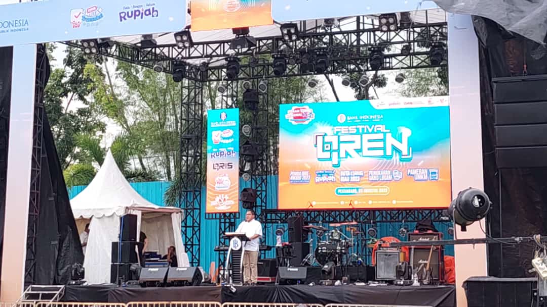 Festival QREN Riau yang merupakan puncak dari Pekan QRIS Nasional digelar di Riau Garden, Ahad (20/8/2023).