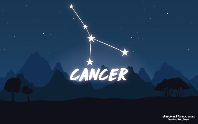 Ilustrasi zodiak Cancer.