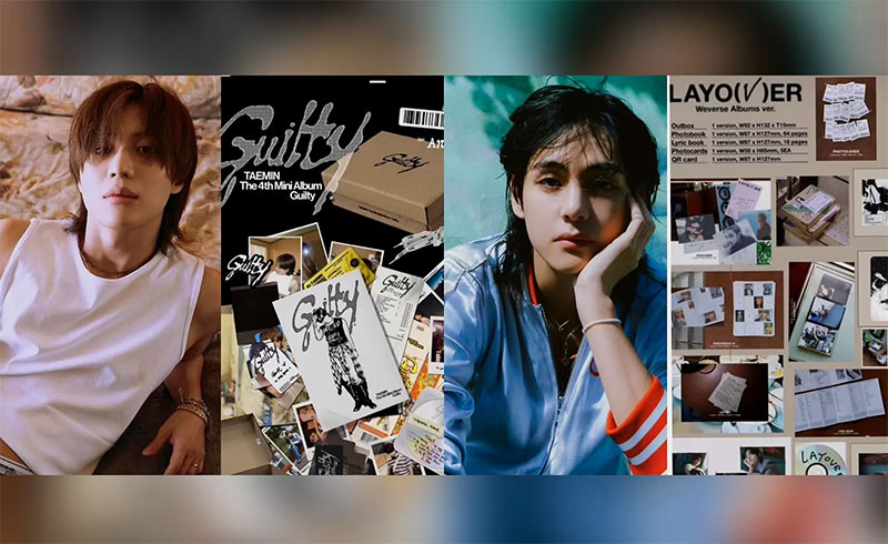 Taemin SHINee dan konsep albumnya (kiri) dituding plagiat milik V BTS.