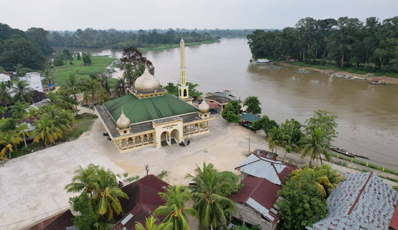 Danau Tajwid, salah satu lokawisata di Kabupaten Pelalawan, Riau.