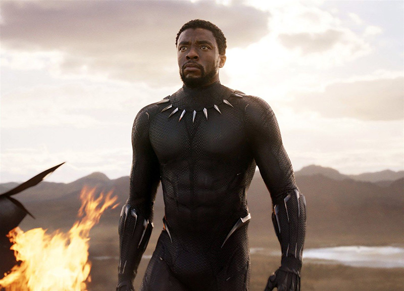 Almarhum Chadwick Boseman saat berperan sebagai Black Panther. (AFP/USA TODAY)
