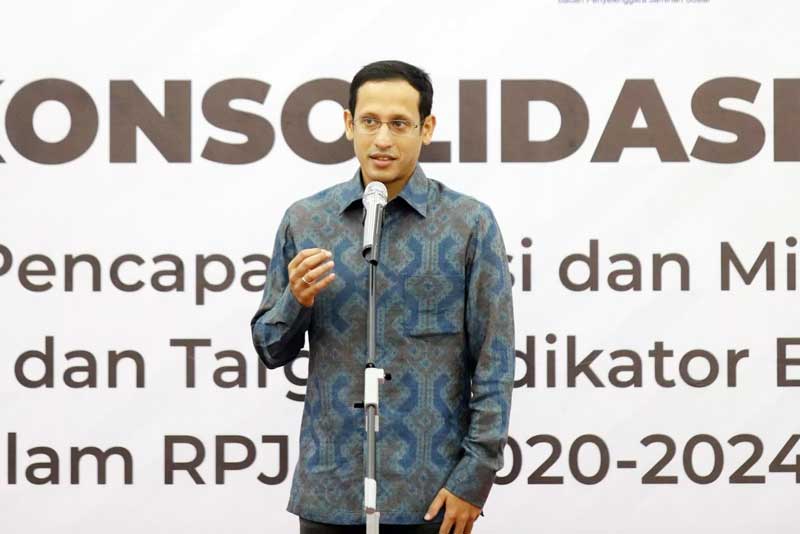 Menteri Pendidikan, Kebudayaan, Riset, dan Teknologi (Mendikbudristek) Nadiem Makarim.