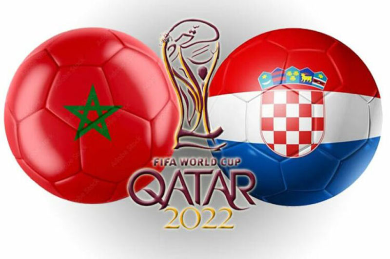 Maroko vs Kroasia di perebutan peringkat ketiga Piala Dunia 2022.