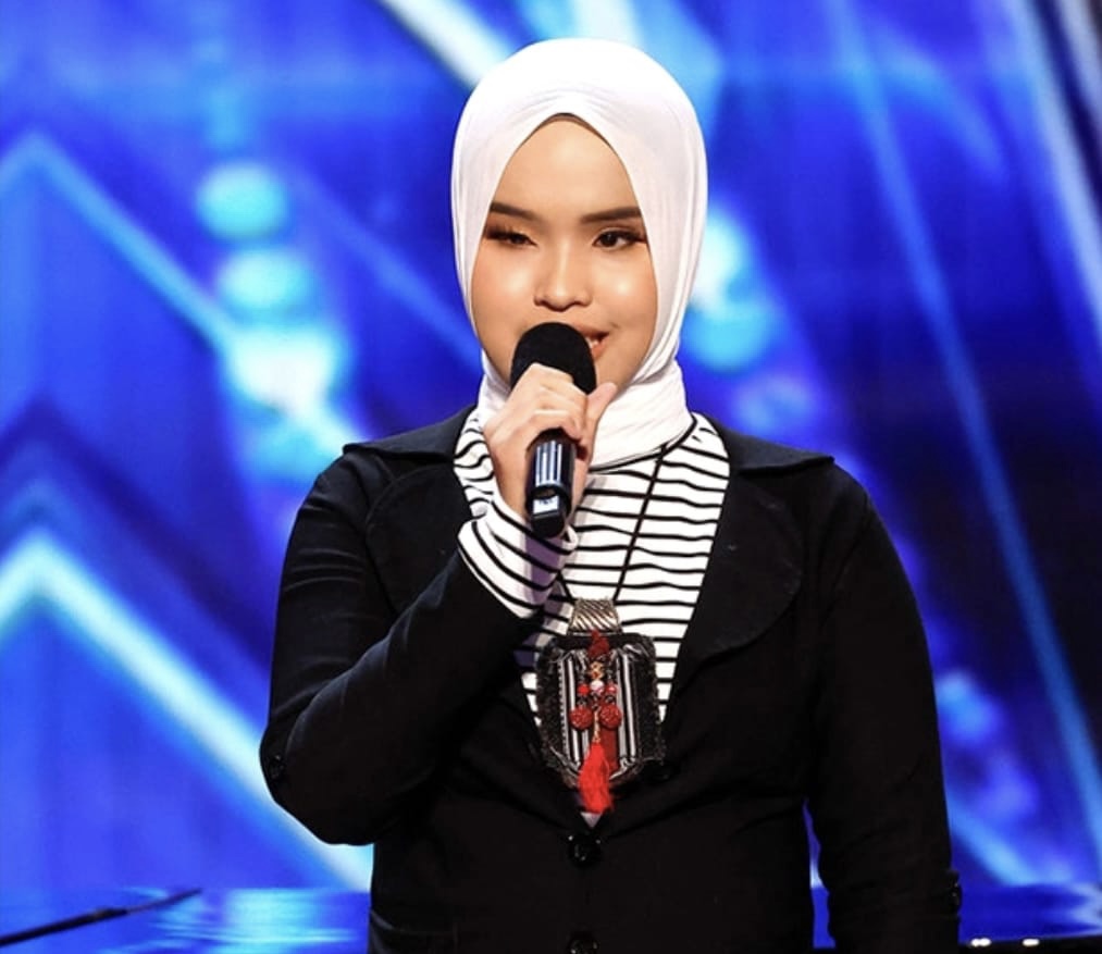Tangkapan layar Putri Ariani, penyanyi Indonesia kelahiran Kampar, Riau,  saat manggung di Americaâ€™s Got Talent, Selasa (6/6/2023) waktu setempat.