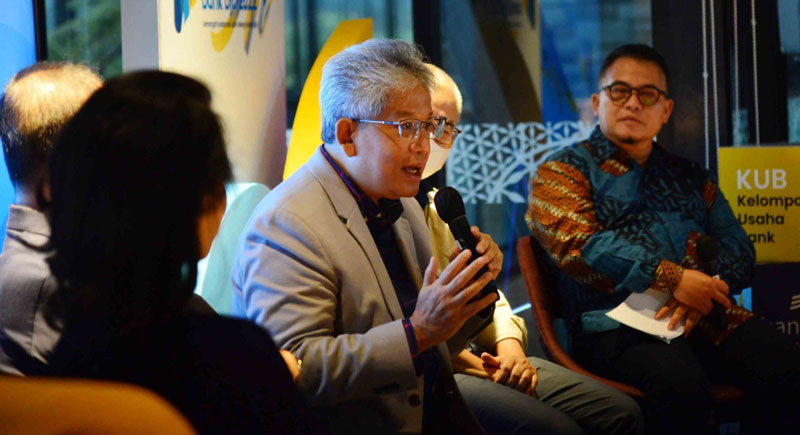 Direktur Utama Bank BJB Yuddy Renaldi berbicara dalam pertemuan membahas KUB, baru-baru ini.