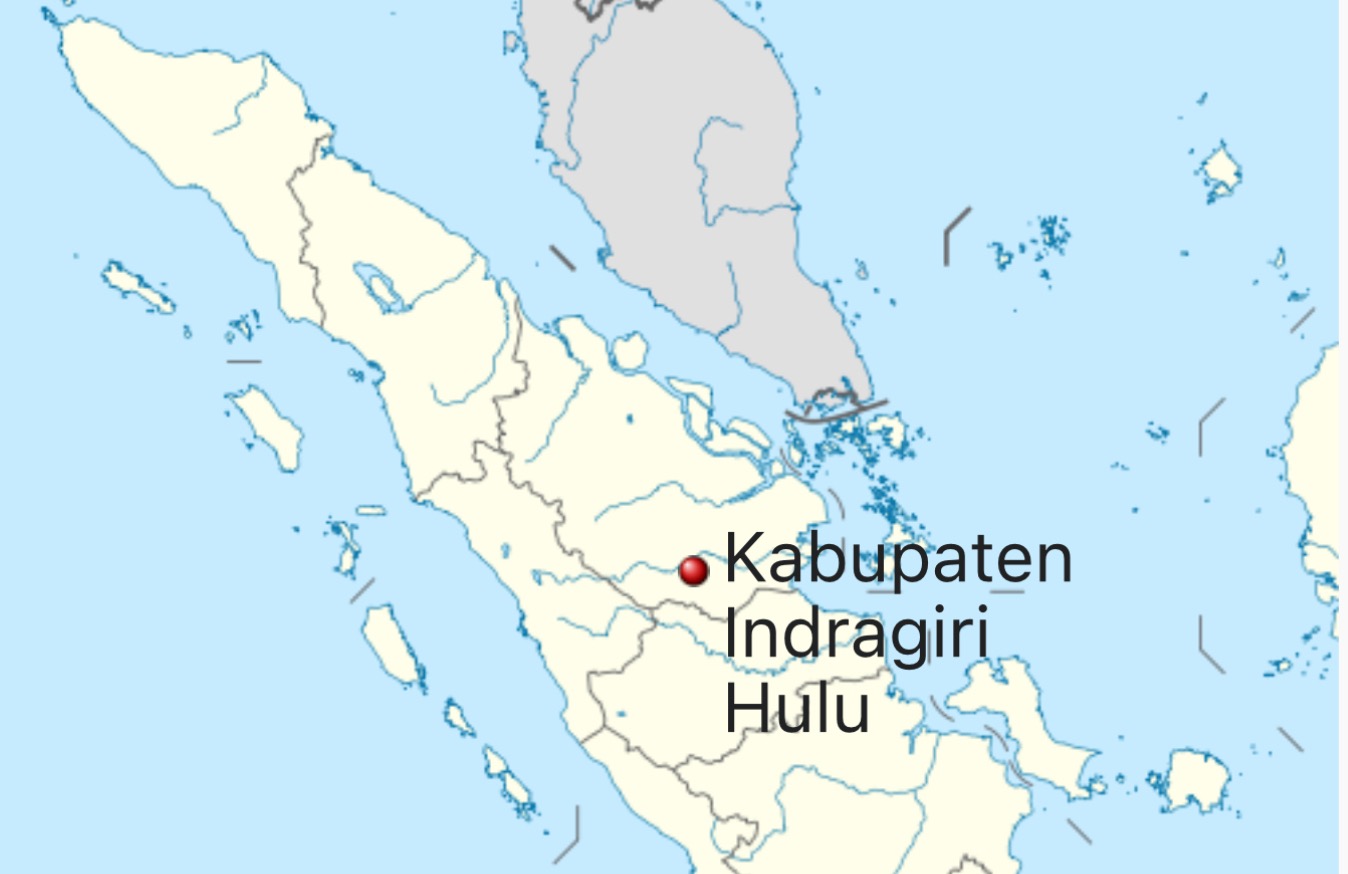 Kabupaten Inhu di map.