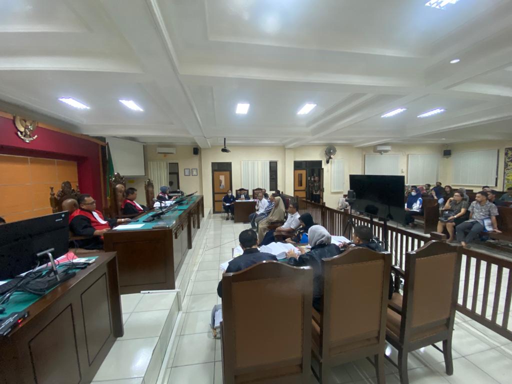 Suasana sidang kasus dugaan penggelapan dengan terdakwa Zainal Muttaqin di PN Balikpapan, Kamis (13/10/2023).