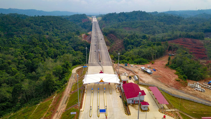 Gerbang Tol XIII Koto Kampar saat dibuka Fungsional, Ahad (25/12/2023)