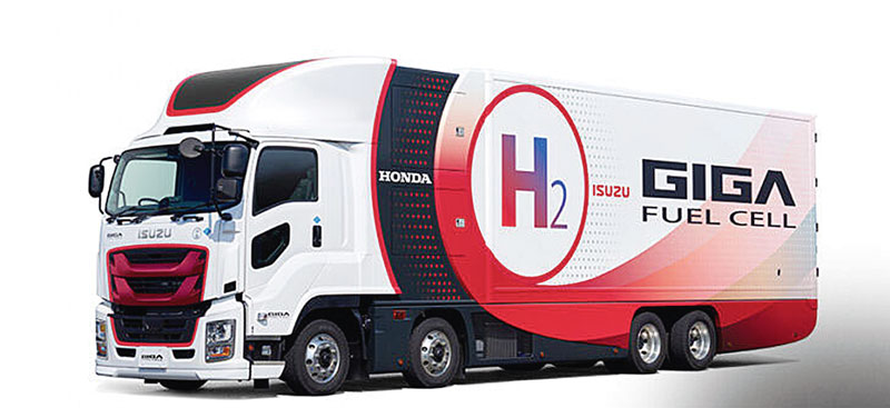 Isuzu giga fuel cell dipamerkan pada japan mobility show 2023