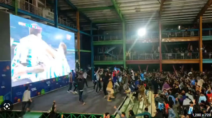 Ilustrasi, nobar Piala Dunia.