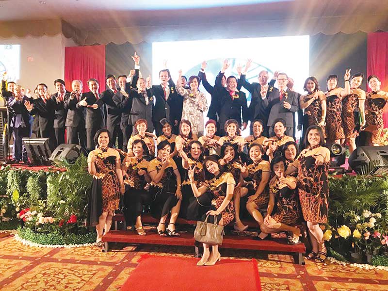 HPT Rohil Pekanbaru usai perayaan ulang tahun ke-15 dan pelantikan ketua baru di Hotel Furaya, Jalan Sudirman, Pekanbaru, Sabtu  (27/7/2019).( HTP ROHIL FOR RIAU POS)