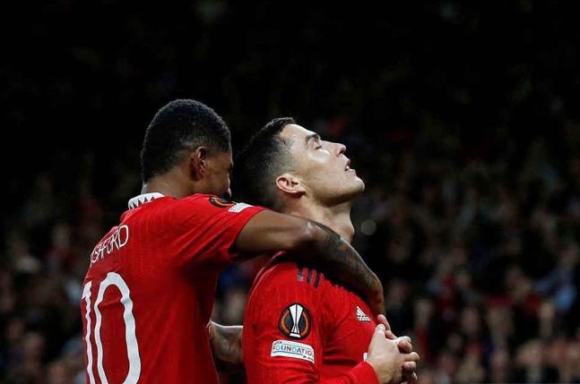 Pemain Manchester United Cristiano Ronaldo.