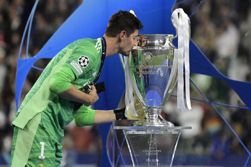 Penjaga gawang Real Madrid Thibaut Courtois.