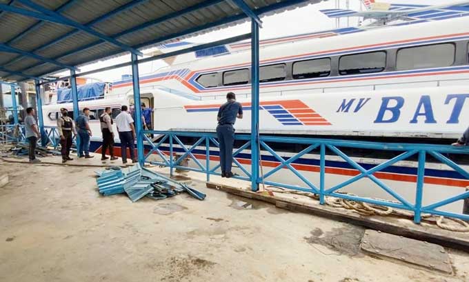 Dermaga Pelabuhan Tanjung Harapan, Kepulauan Meranti, beberapa waktu lalu.