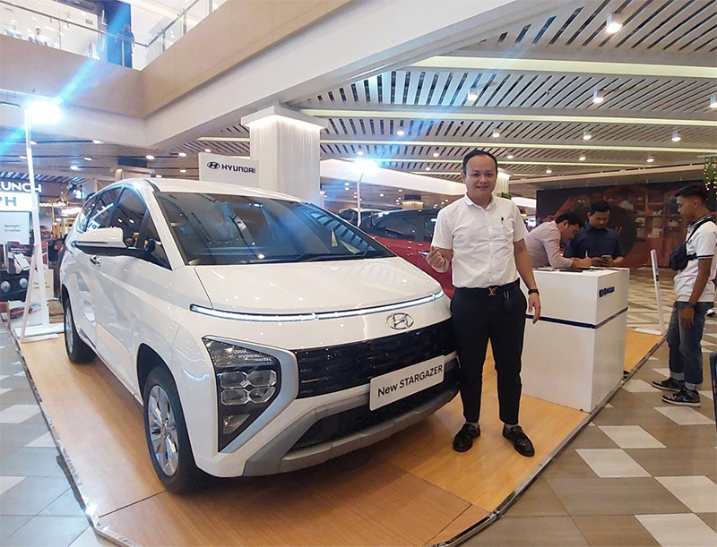Hyundai New Stargazer Essential dipamerkan di Living World Pekanbaru dari tanggal 24-30 Juli 2023.