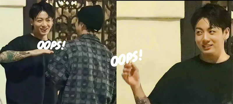 Jungkook tertangkap kamera sedang memegang rokok.