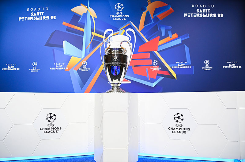 Ilustrasi foto trofi Liga Champions.