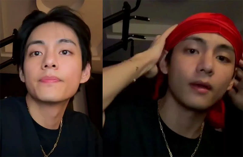 Kim Taehyung atau V BTS memakai durag yang memicu kontroversi.
