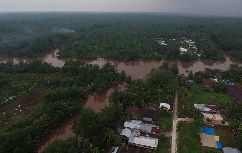 Sungai Rukam bercabang-cabang.
