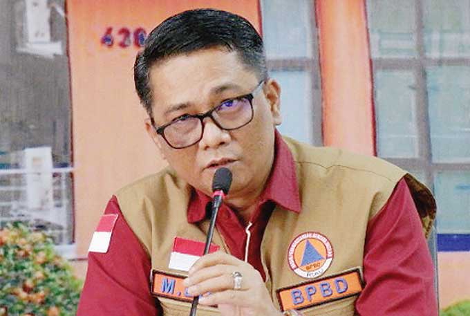 Kepala Pelaksana (Kalaksa) Badan Penanggulangan Bencana Daerah (BPBD) Provinsi Riau M Edy Afrizal