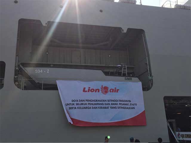 Peringatan setahun Tragedi LION AIR JT-160 di JICT II, Tanjung Priok, Jakarta Utara, Selasa (29/10). (Muhammad Ridwan/JawaPos.com)