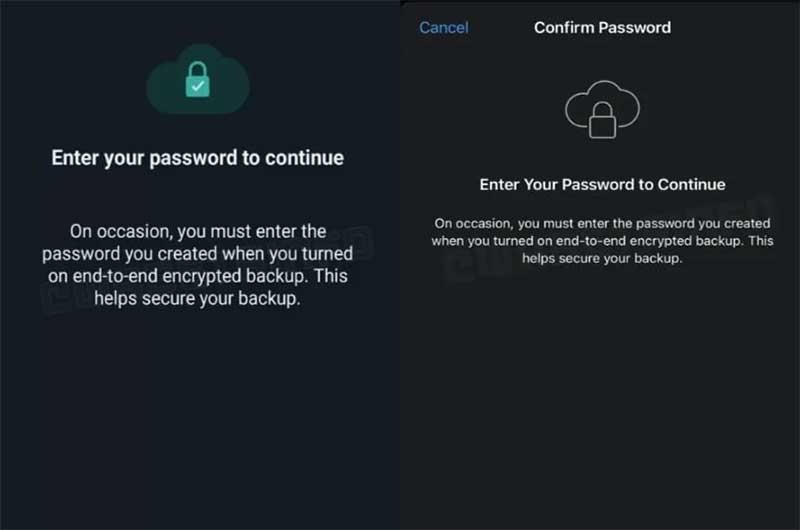 WhatsApp kenalkan fitur pengingat password untuk cadangan enkripsi end-to-end.