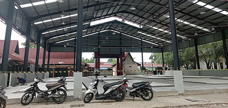 Bangunan hall Pasar Palapa selesai dibangun, Senin (13/11/2023).