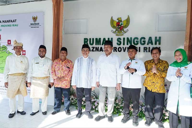 Gubri Syamsuar usai meresmikan kantor dan rumah singgah Baznas Riau, Jumat (9/6/2023).