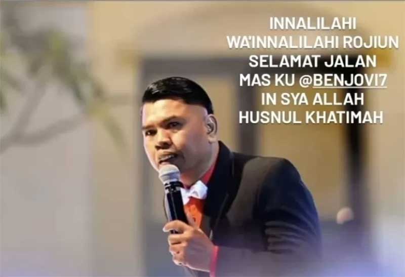 Benjo eks vokalis Teamlo meninggal dunia.