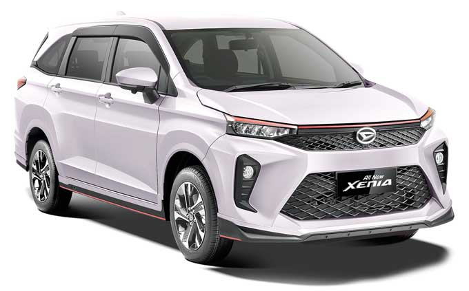 Exterior All New Xenia tampak perspektif jika dilihat dari depan.