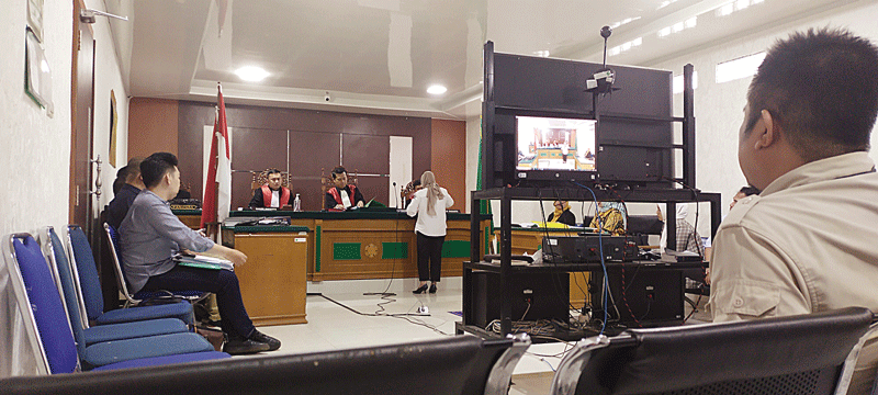 Majelis Hakim PN Bengkalis menggelar sidang perdana gugatan PAW Anggota DPRD Bengkalis di PN Bengkalis, Selasa (29/8/2023).