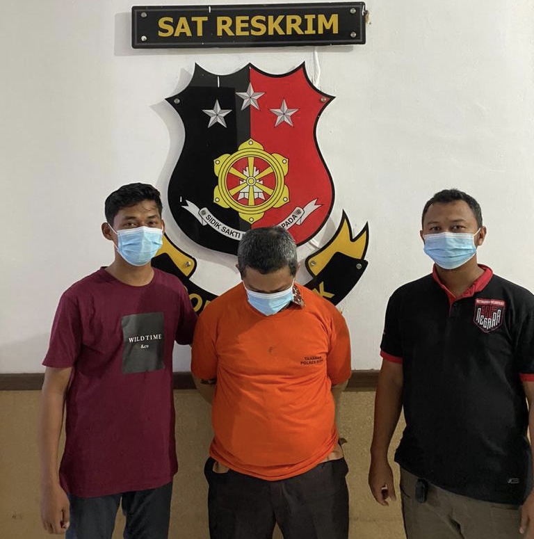 Seorang diduga penyuluh agama terduga pelaku cabul dibekuk Polres Siak, Selasa (29/11/2022).