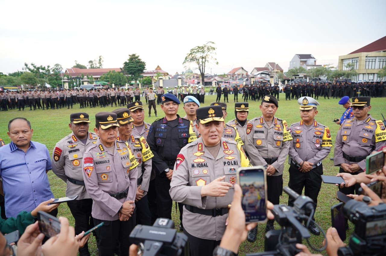 Kapolda Riau Irjen Pol Mohammad Iqbal bersama Pejabat Utama (PJU) Polda Riau dalam sebuah kegiatan beberapa waktu lalu.
