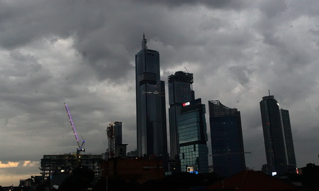 Cuaca ekstrem di Jakarta.