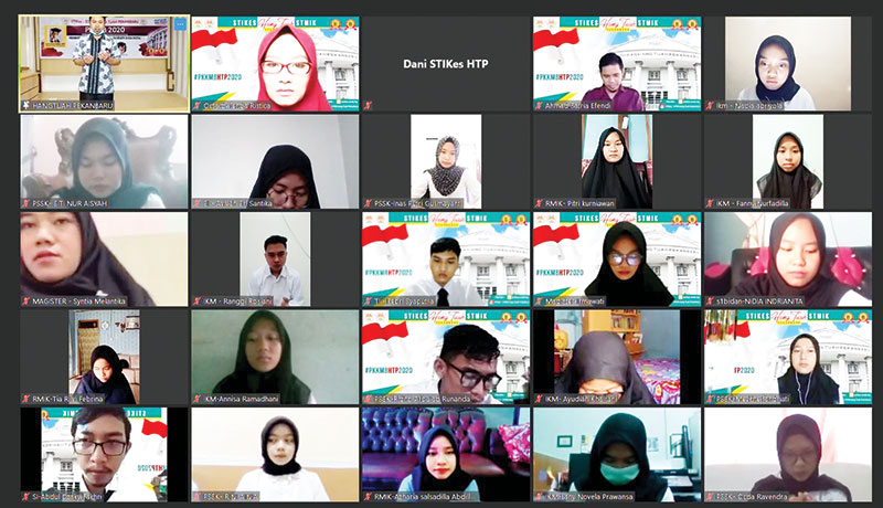 Pengenalan Kehidupan Kampus Mahasiswa Baru STIKes Hang Tuah Pekanbaru yang dilaksanakan secara daring.