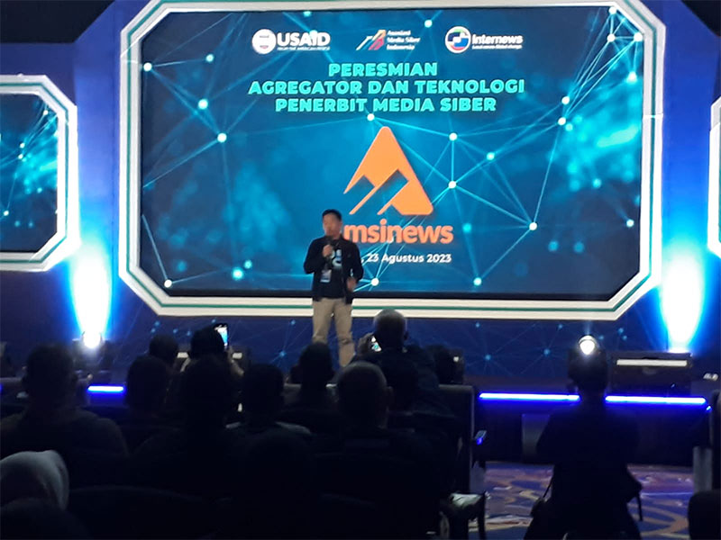 Berbarengan dengan Indonesia Digital Conference (IDC) dan AMSI Award 2023, diluncurkan pula konten agregator Amsinews.