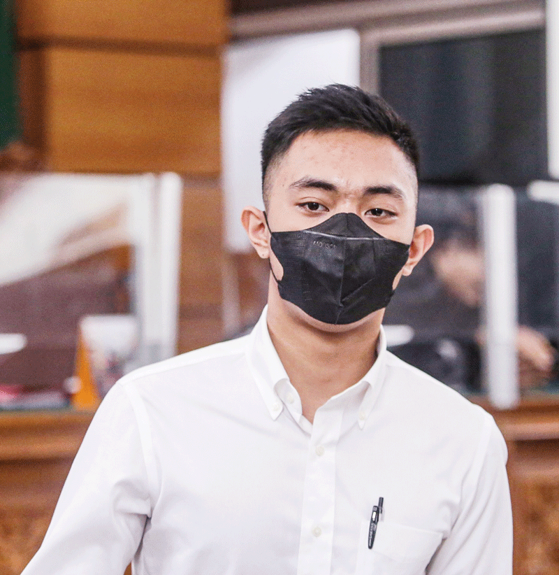 Mario Dandy usai mengikuti sidang pembacaan tuntutan Jaksa Penuntut Umum di Pengadilan Negeri Jakarta Selatan, Selasa (15/8/2023).