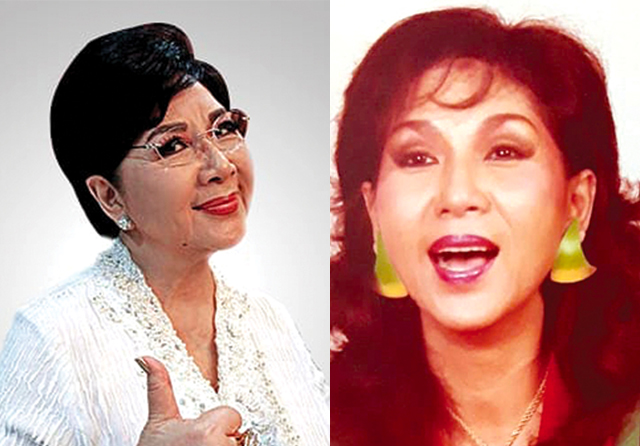 Titiek Puspa dulu (kanan) dan sekarang.