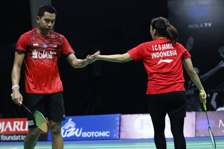Teges Satriaji Cahyo Hutomo/Indah Cahya Sari Jamil gagal melaju ke perempat final Mola TV PBSI Home Tournament. (NAFIELAH MAHMUDAH/PP PBSI)