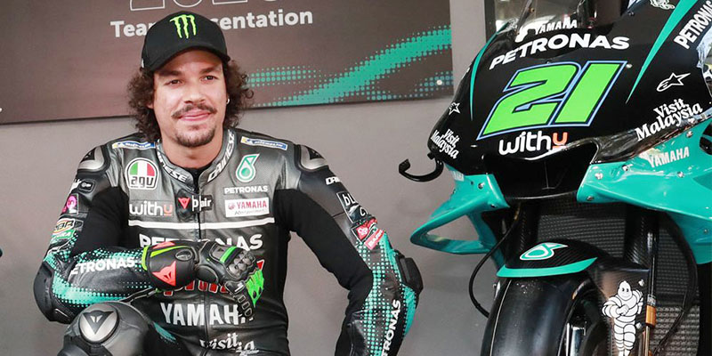 Pembalap Petronas Yamaha SRT, Franco Morbidelli. (CRASH)