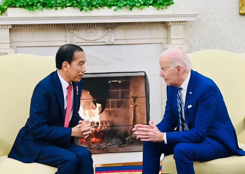 Pertemuan Presiden Jokowi dengan Presiden Amerika Serikat Joe Biden untuk menghentikan perang Israel dan Hamas disorot sejumlah media asing.
