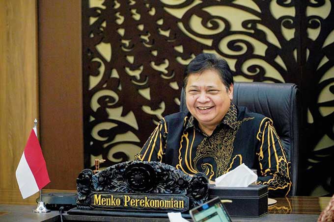 Menko Perekonomian RI Airlangga Hartarto dalam sebuah rapat di kantor Kemenko Perekonomian, Jakarta, beberapa waktu lalu.