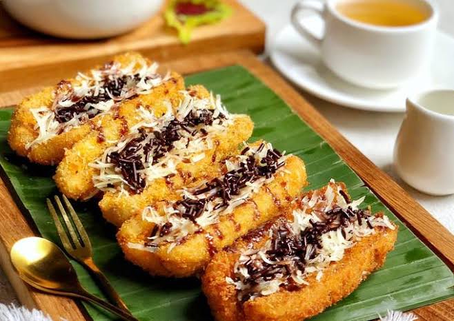 Pisang Keju crispy, salah satu kuliner cemilan di Tembilahan, Inhil.