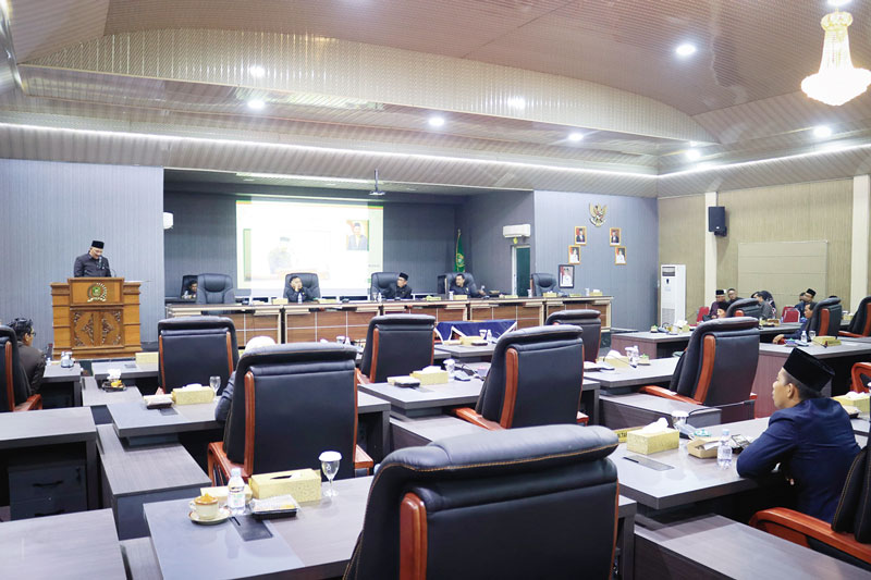 Suasana sidang pengesahan APBD Perubahan 2023 Kepulauan Meranti, akhir pekan kemarin.