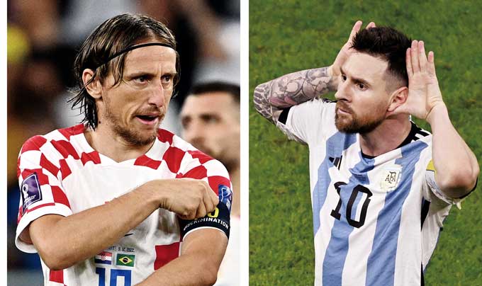 Luca Modric dan Lionel Messi