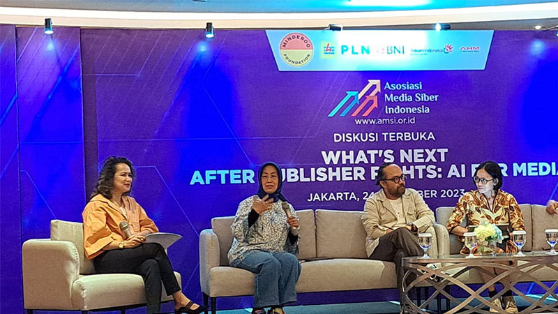 Diskusi terbuka yang digelar Asosiasi Media Siber Indonesia (AMSI) dengan tema