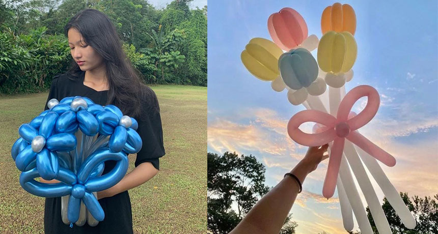 Seni Membentuk Balon Menjadi Buket Cantik