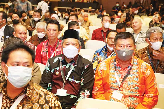 Bupati Siak Alfedri mengikuti Rakor Percepatan Realisasi Belanja Produk  Dalam Negeri di Nusa Dua Convention Center, Denpasar, Bali, Kamis (6/10/2022).