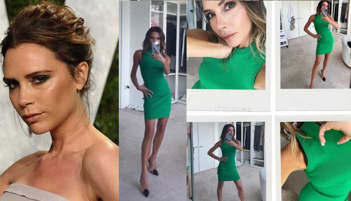 Victoria Beckham tampil menawan dengan mini dress hijaunya di tengah isu keretakan hubungannya dengan menantunya, Nicola Peltz.