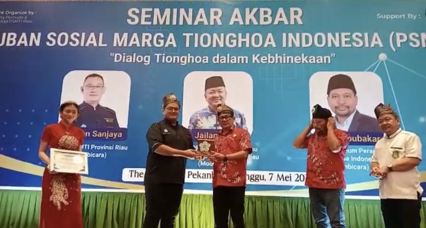 Paguyuban Sosial Marga Tionghoa Indonesia (PSMTI) Riau untuk pertama kalinya di tahun 2023 mengadakan seminar akbar dengan mengahdirkan para narasumber terkemuka, Ahad (7/5/2023).